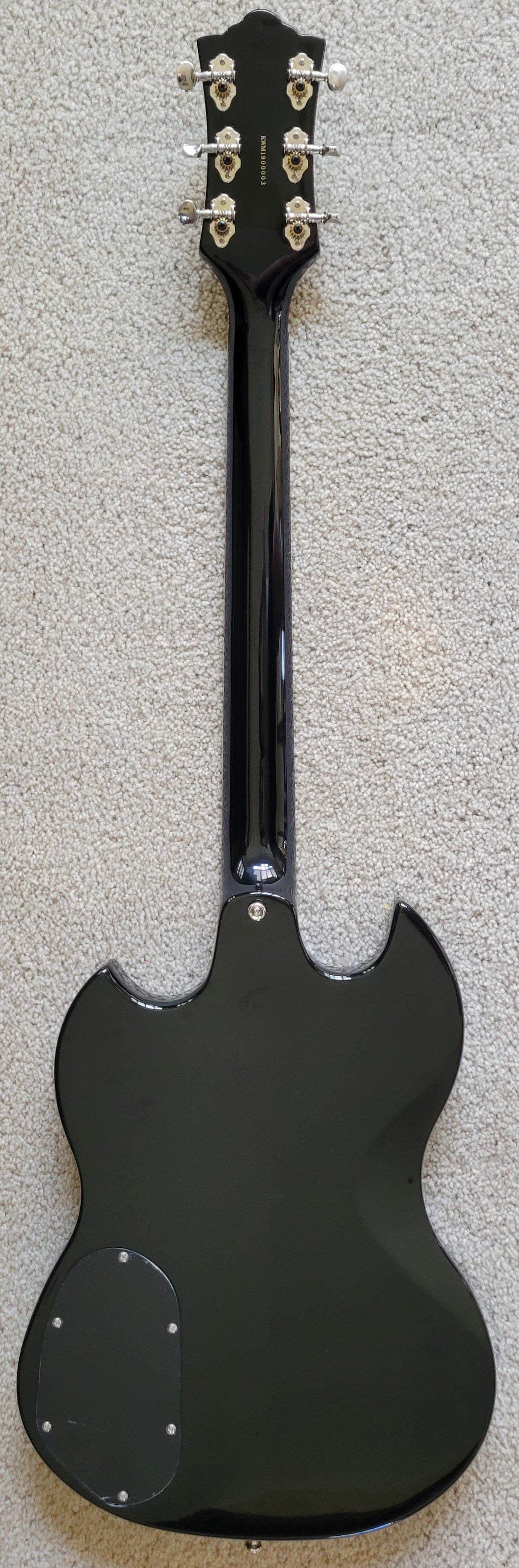 Guild S-100 Polara Electric Guitar, Jet Black Finish, Newark St. Collection