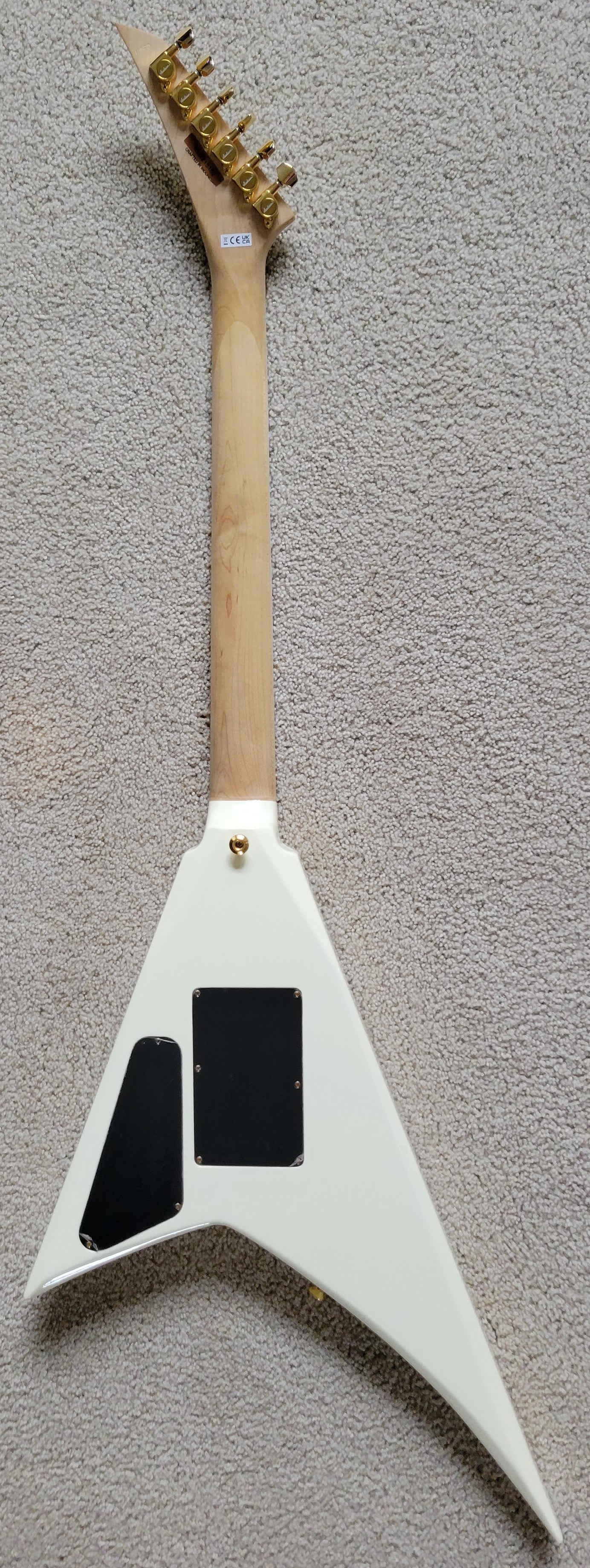 Jackson Pro Series Rhoads RR3 Electric Guitar, Ivory with Black Pinstripes, New Gig Bag