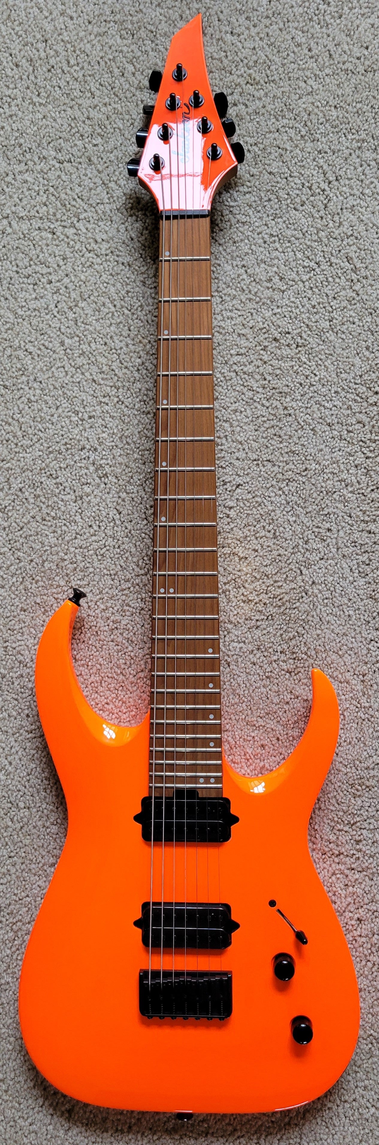 Jackson Pro Series Signature Misha Mansoor Juggernaut HT7 Electric Guitar, Neon Orange