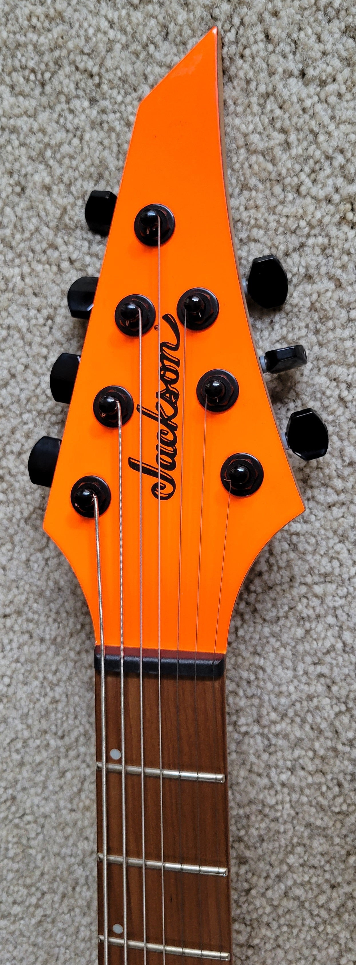 Jackson Pro Series Signature Misha Mansoor Juggernaut HT7 Electric Guitar, Neon Orange