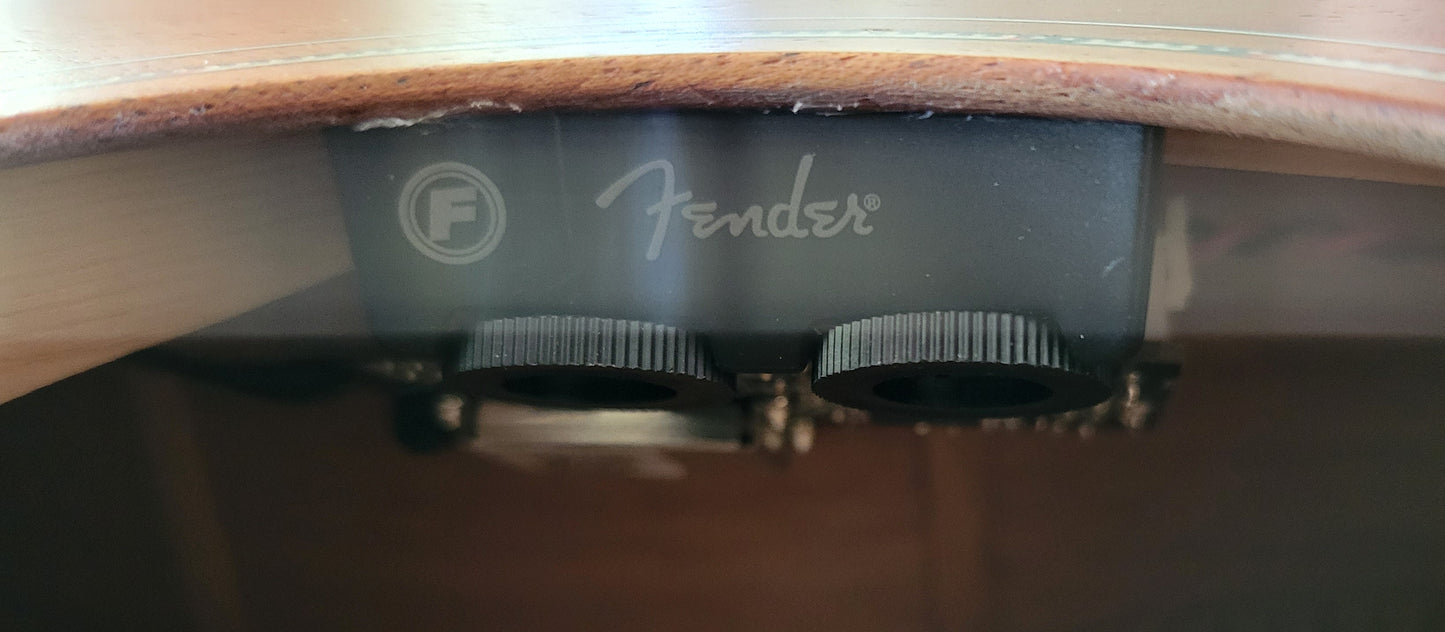 Fender PD-220E Dreadnought Acoustic Electric Guitar, Mahogany Aged Cognac Burst, New Hard Shell Case