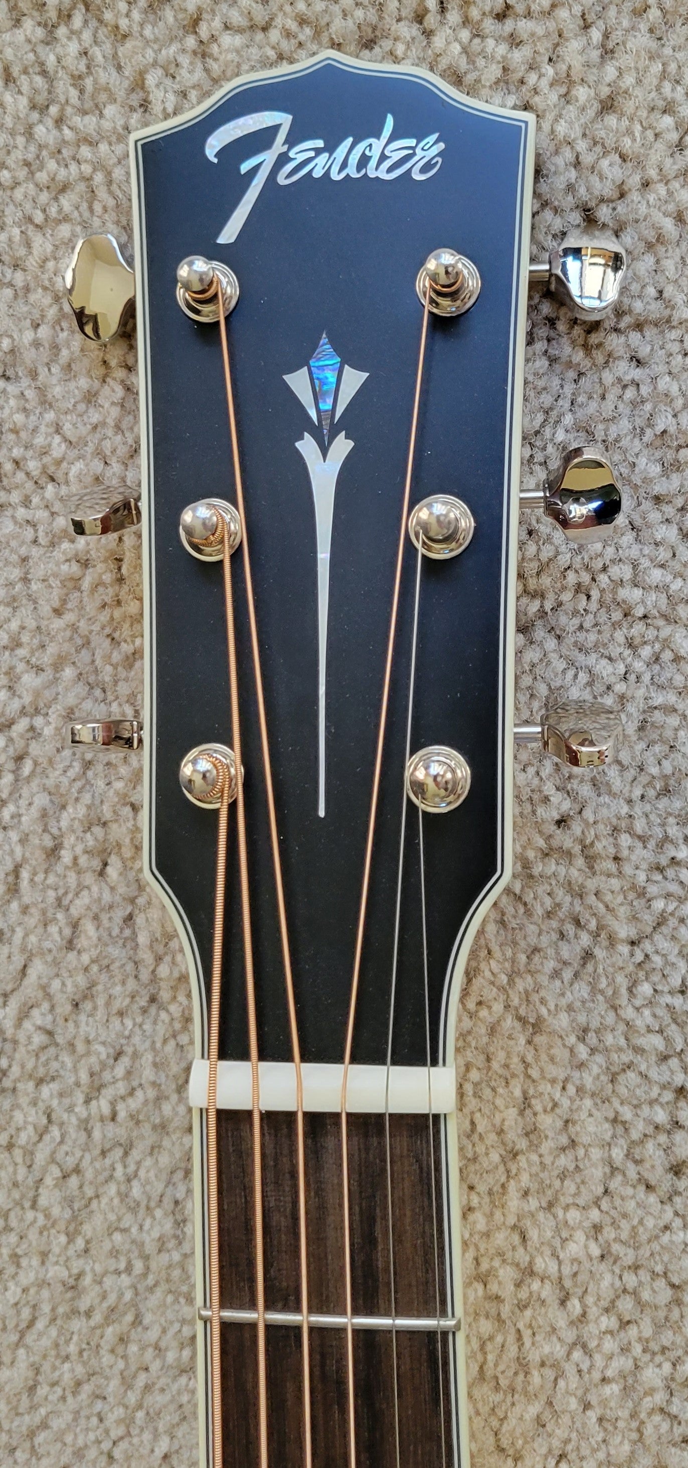 Fender PD-220E Dreadnought Acoustic Electric Guitar, Mahogany Aged Cognac Burst, New Hard Shell Case