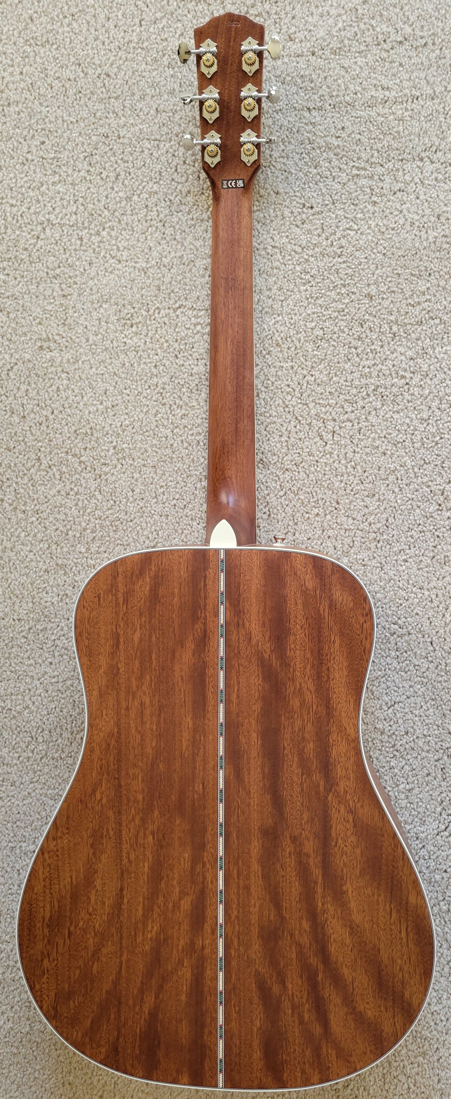 Fender PD-220E Dreadnought Acoustic Electric Guitar, Mahogany Aged Cognac Burst, New Hard Shell Case