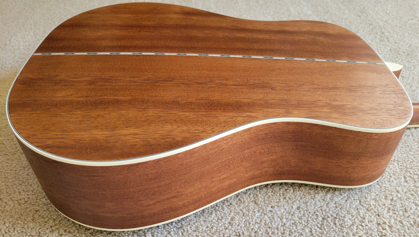 Fender PD-220E Dreadnought Acoustic Electric Guitar, Mahogany Aged Cognac Burst, New Hard Shell Case