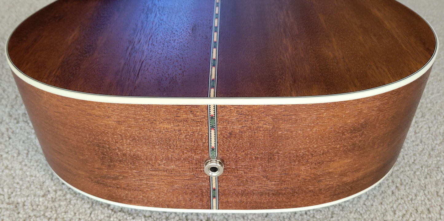 Fender PD-220E Dreadnought Acoustic Electric Guitar, Mahogany Aged Cognac Burst, New Hard Shell Case