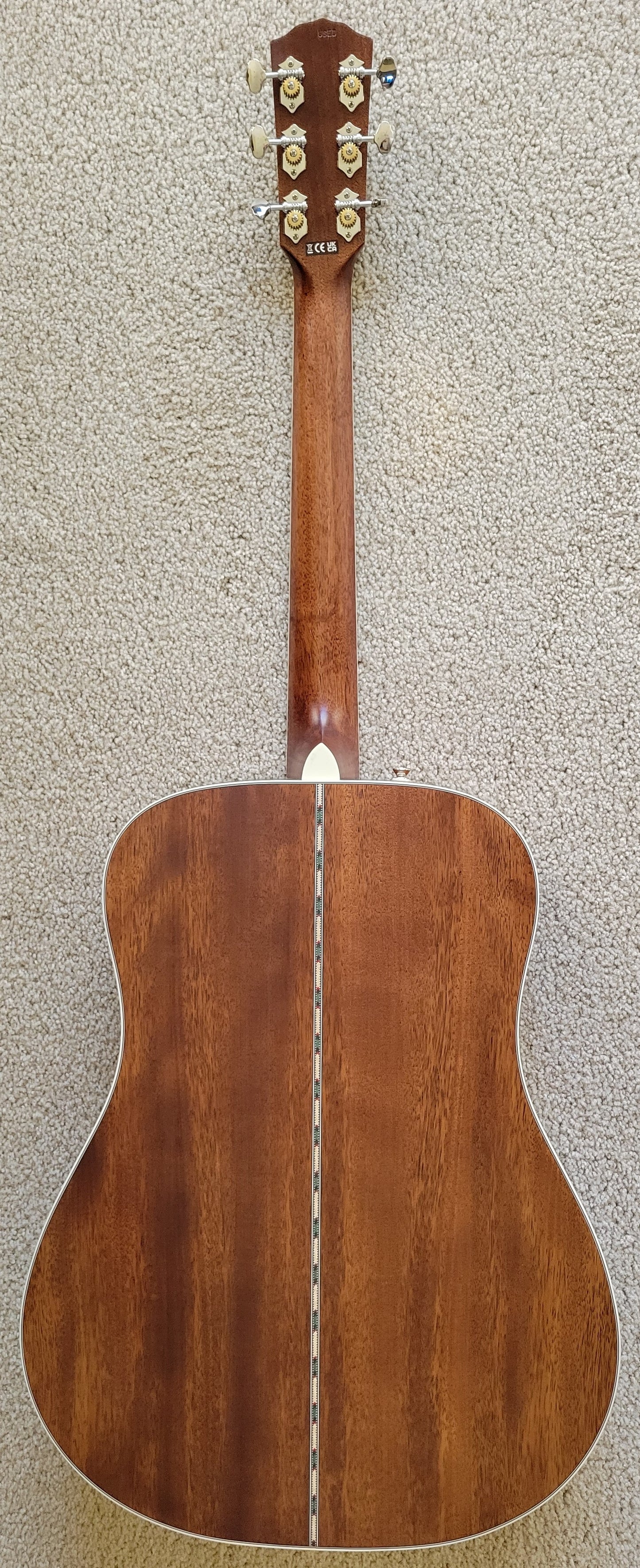 Fender PD-220E Dreadnought Acoustic Electric Guitar, Mahogany Aged Cognac Burst, New Hard Shell Case