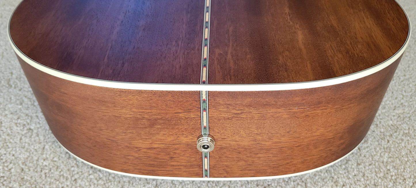 Fender PD-220E Dreadnought Acoustic Electric Guitar, Mahogany Aged Cognac Burst, New Hard Shell Case