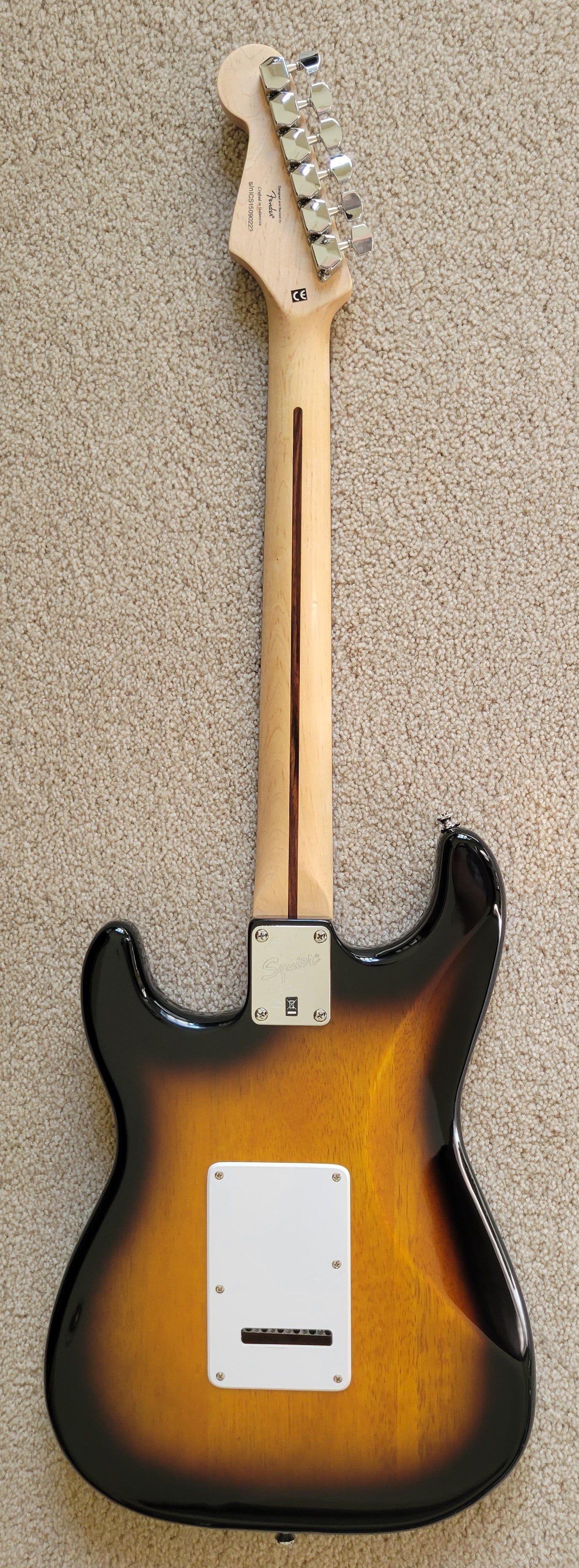 Fender Squier Bullet Stratocaster HSS Electric Guitar, Brown Sunburst, Hard Shell Case