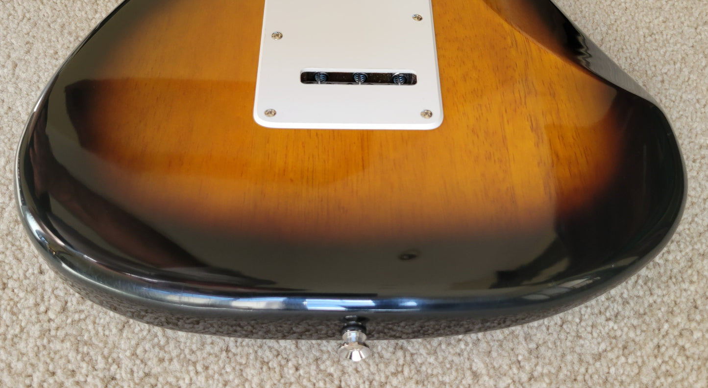 Fender Squier Bullet Stratocaster HSS Electric Guitar, Brown Sunburst, Hard Shell Case