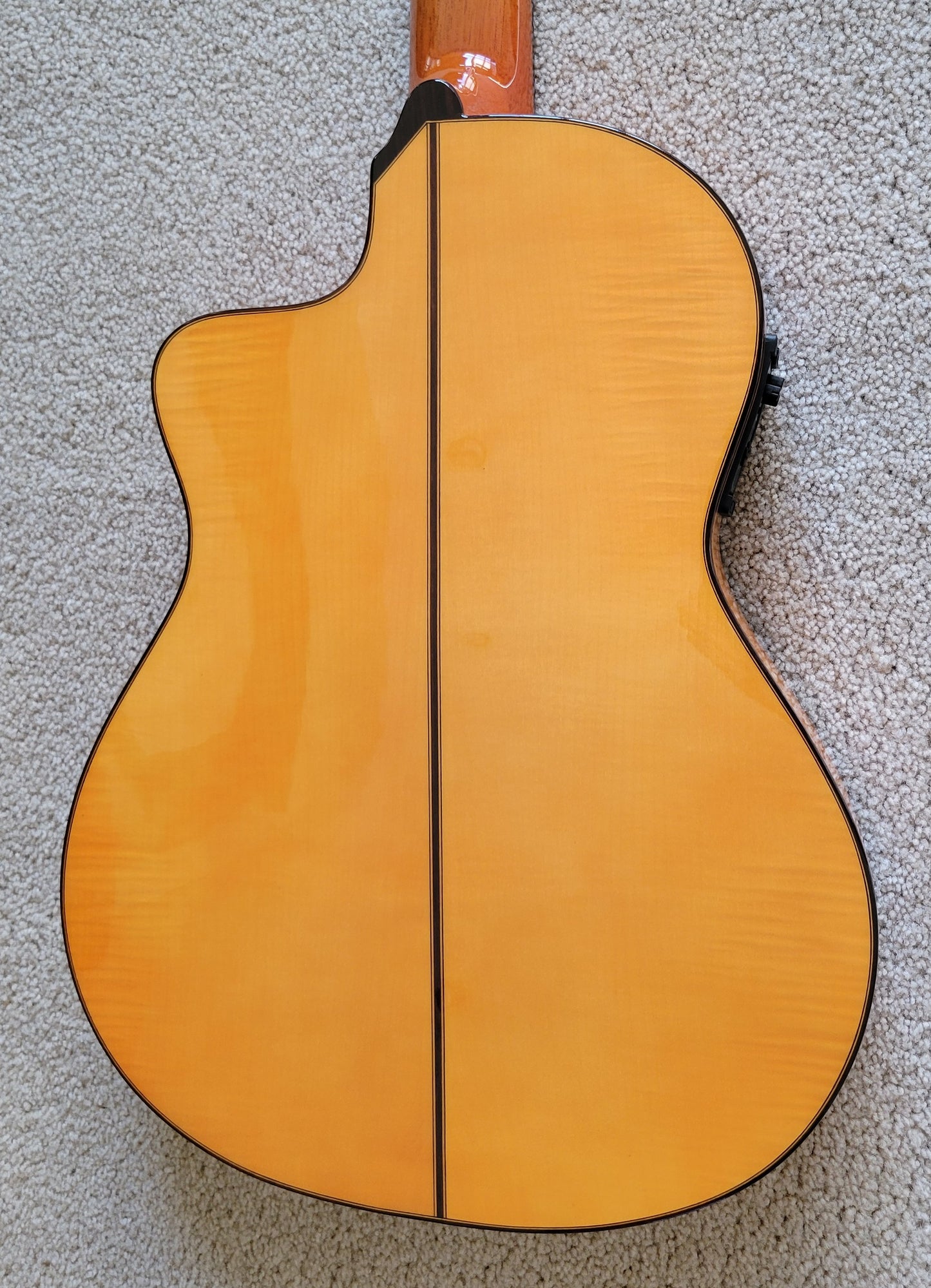 Cordoba 55FCE Spanish Thinbody Gipsy Kings Acoustic Electric Guitar, Honey Amber, HumiCase Hard Shell Case
