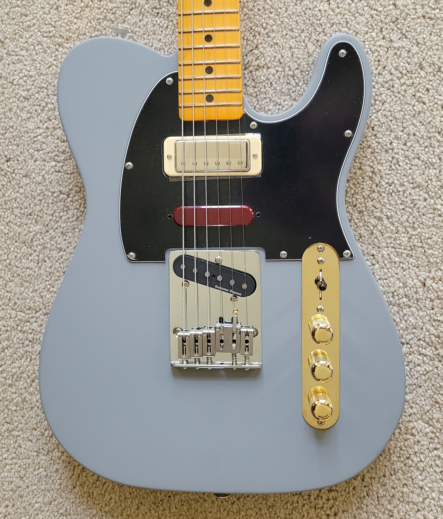 Fender Brent Mason Telecaster Electric Guitar, Primer Gray Satin, G&G Hard Shell Case