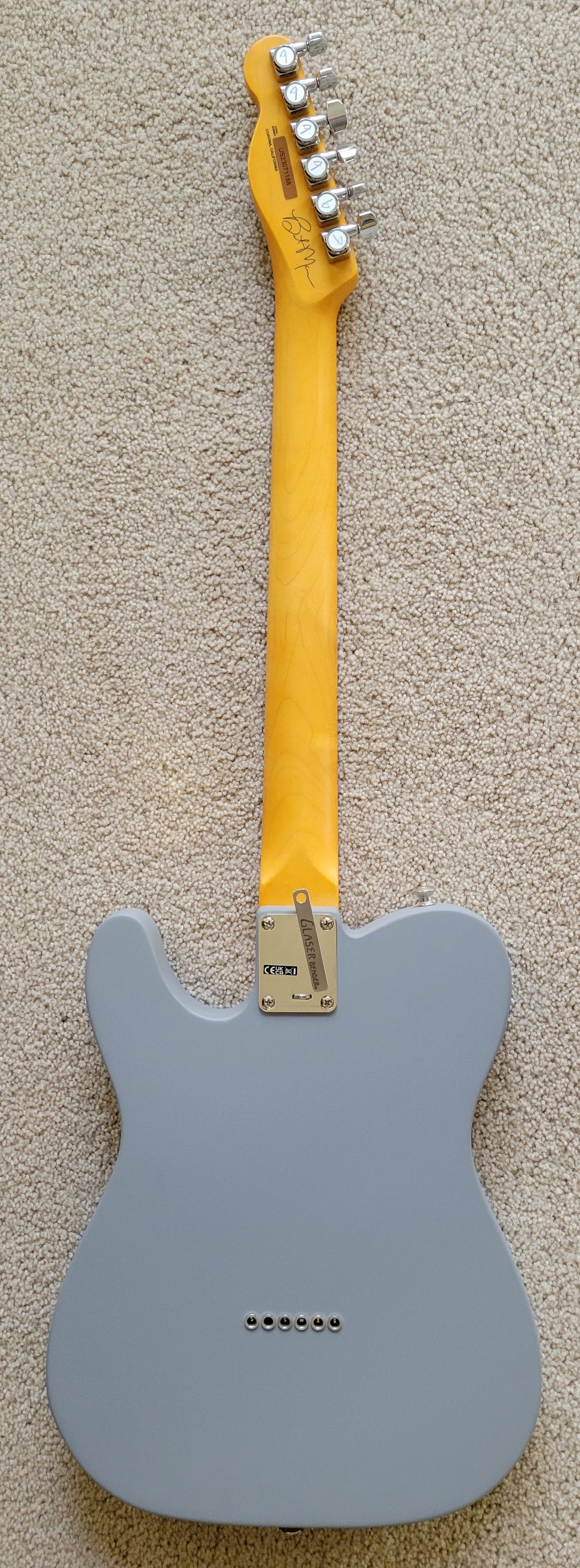 Fender Brent Mason Telecaster Electric Guitar, Primer Gray Satin, G&G Hard Shell Case