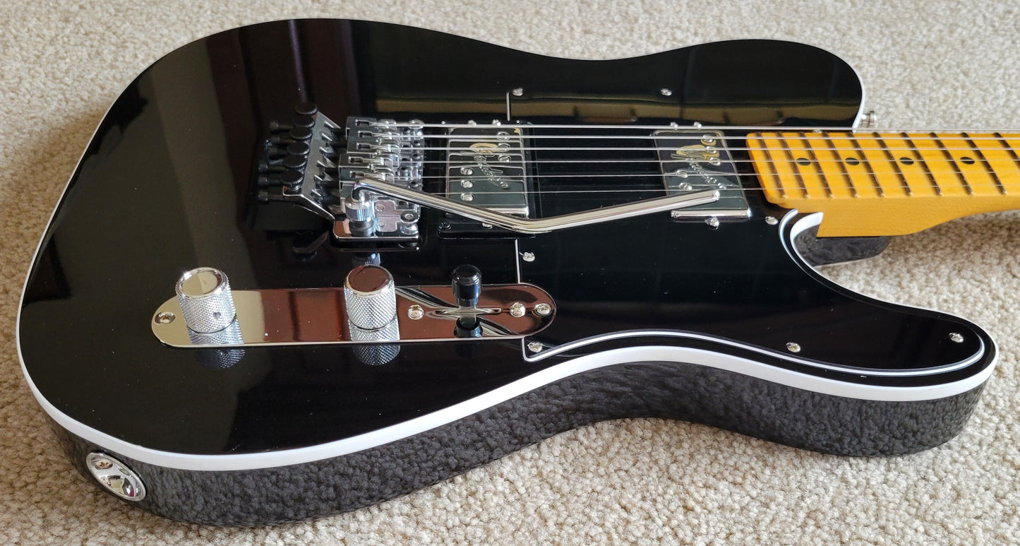 Fender American Ultra Luxe Telecaster Floyd Rose HH Electric Guitar, Deluxe Molded Hard Shell Case