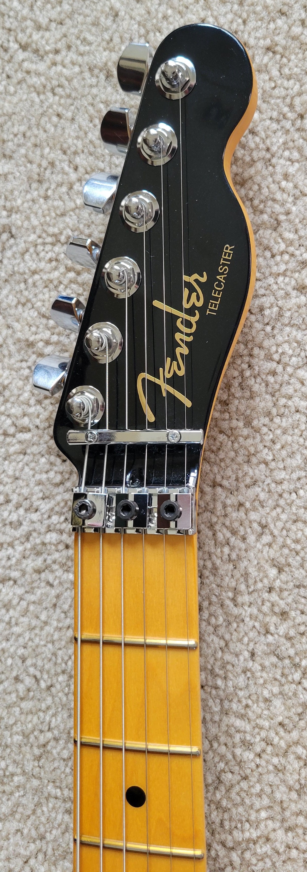 Fender American Ultra Luxe Telecaster Floyd Rose HH Electric Guitar, Deluxe Molded Hard Shell Case