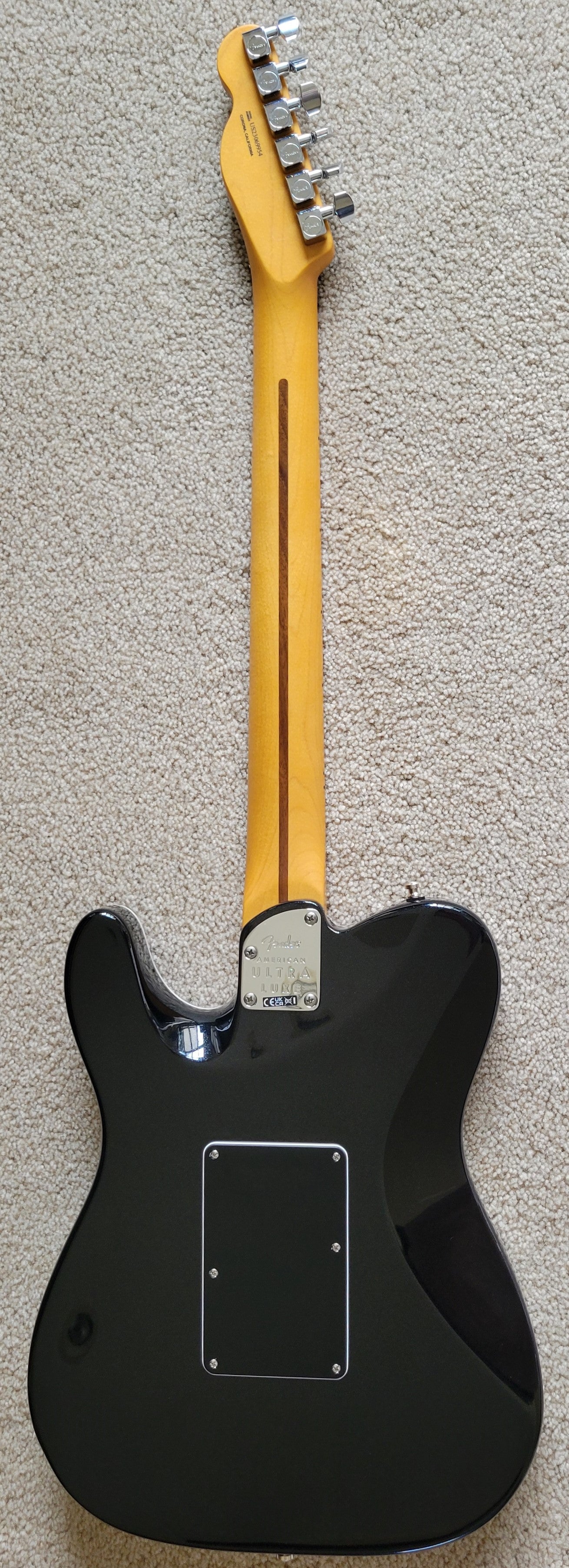 Fender American Ultra Luxe Telecaster Floyd Rose HH Electric Guitar, Deluxe Molded Hard Shell Case