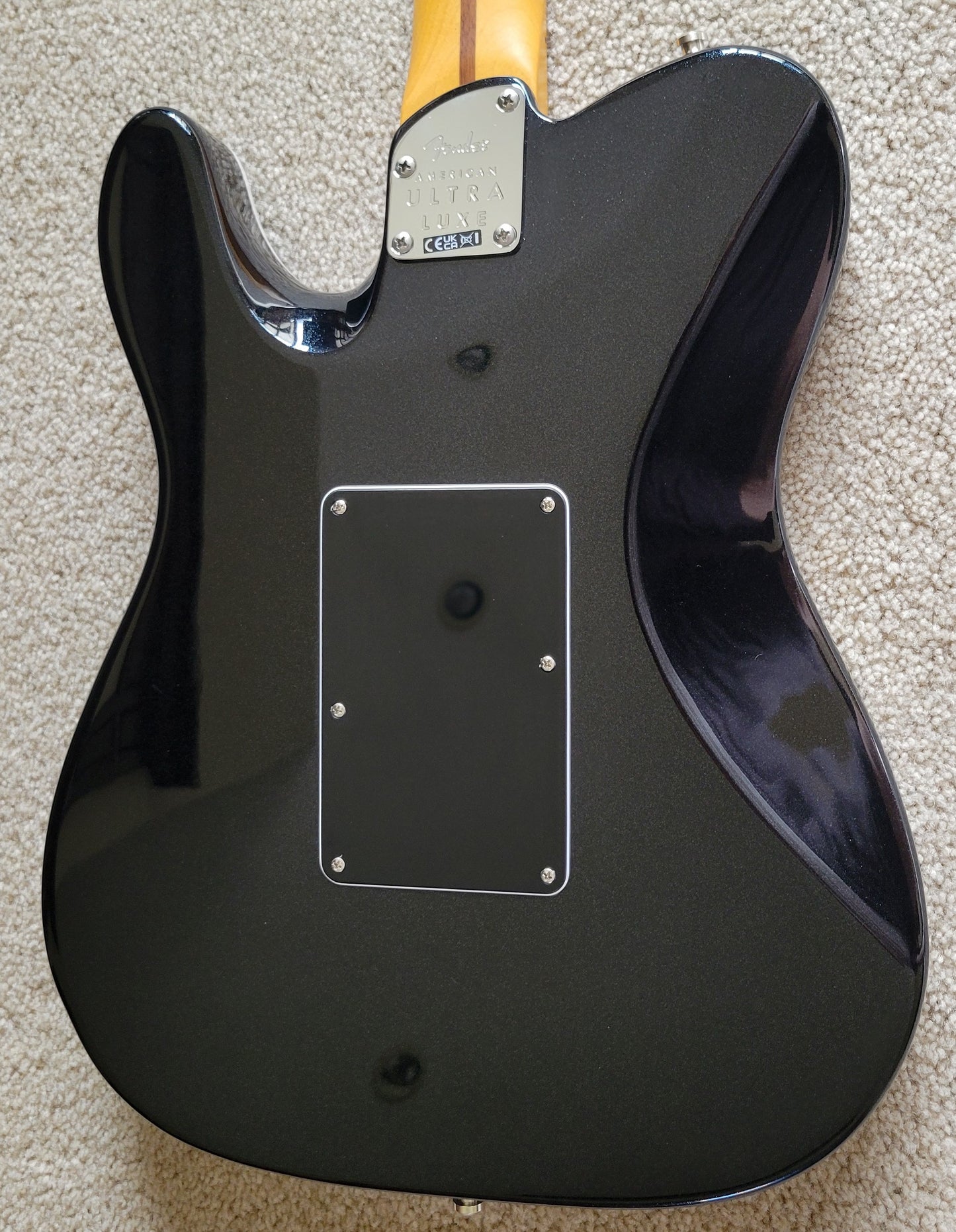 Fender American Ultra Luxe Telecaster Floyd Rose HH Electric Guitar, Deluxe Molded Hard Shell Case