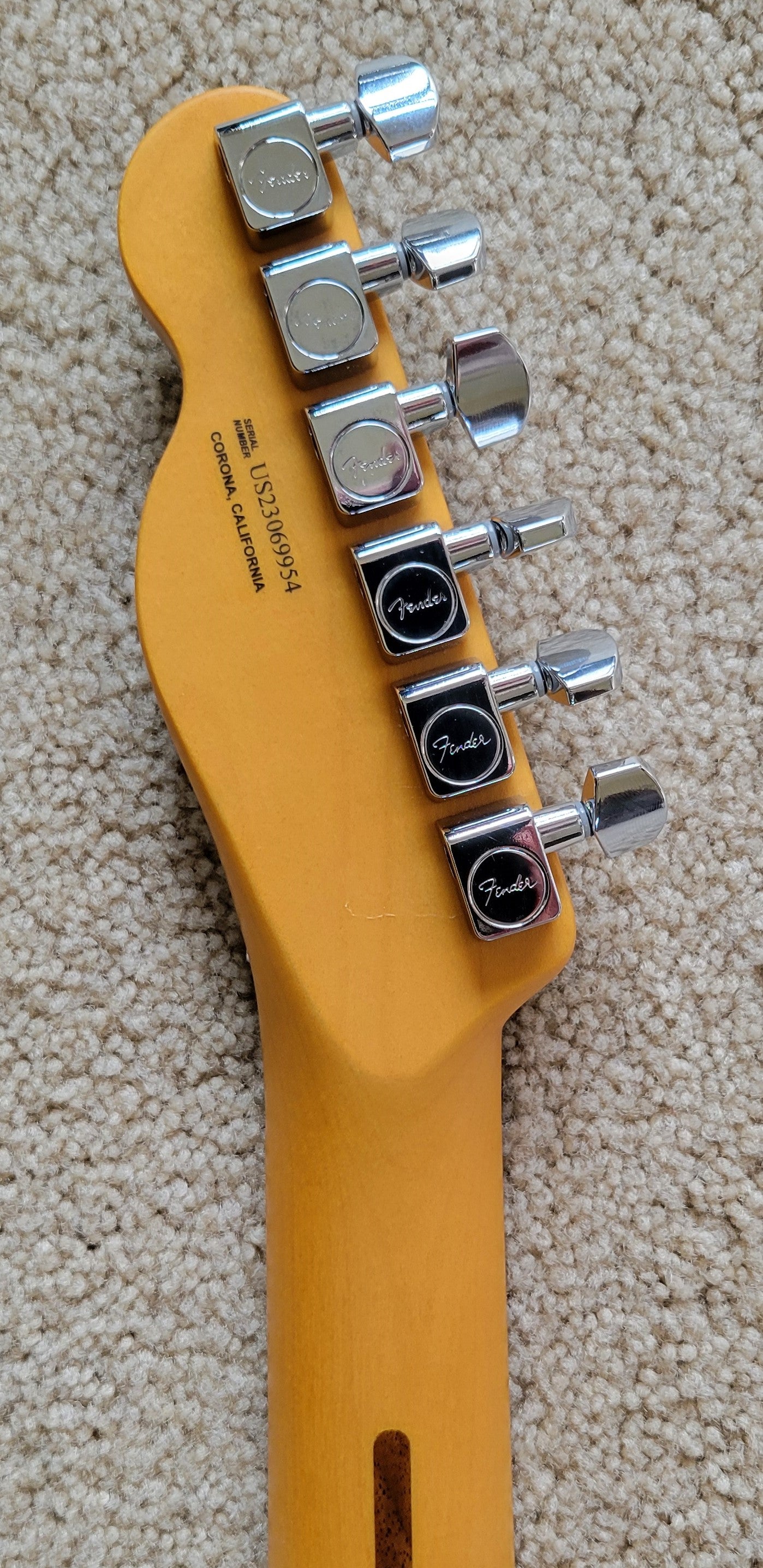 Fender American Ultra Luxe Telecaster Floyd Rose HH Electric Guitar, Deluxe Molded Hard Shell Case