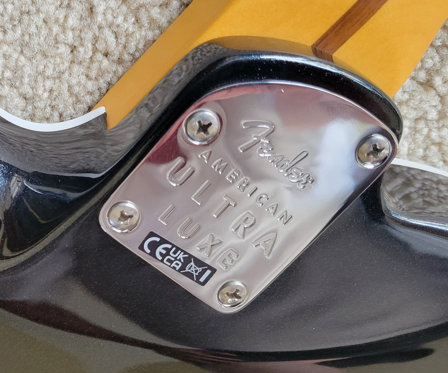 Fender American Ultra Luxe Telecaster Floyd Rose HH Electric Guitar, Deluxe Molded Hard Shell Case