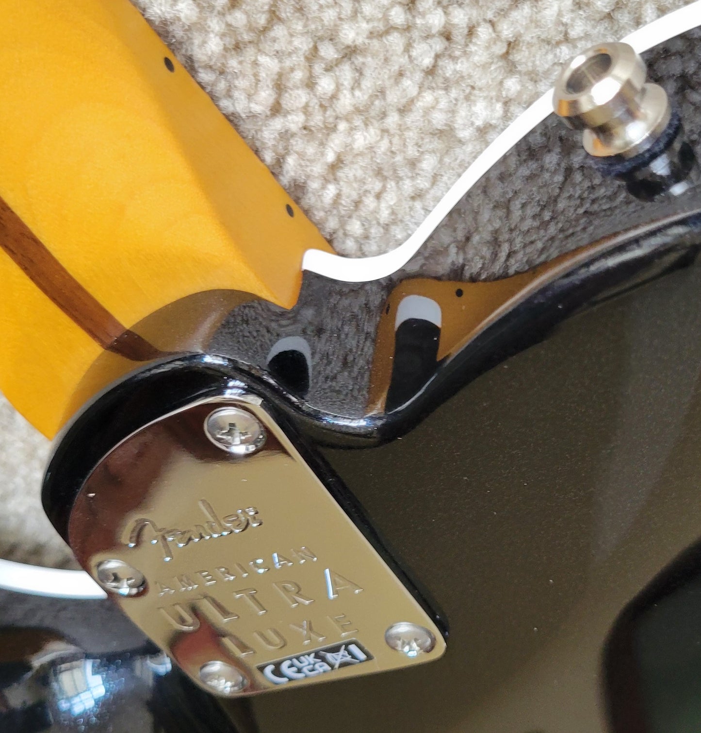 Fender American Ultra Luxe Telecaster Floyd Rose HH Electric Guitar, Deluxe Molded Hard Shell Case