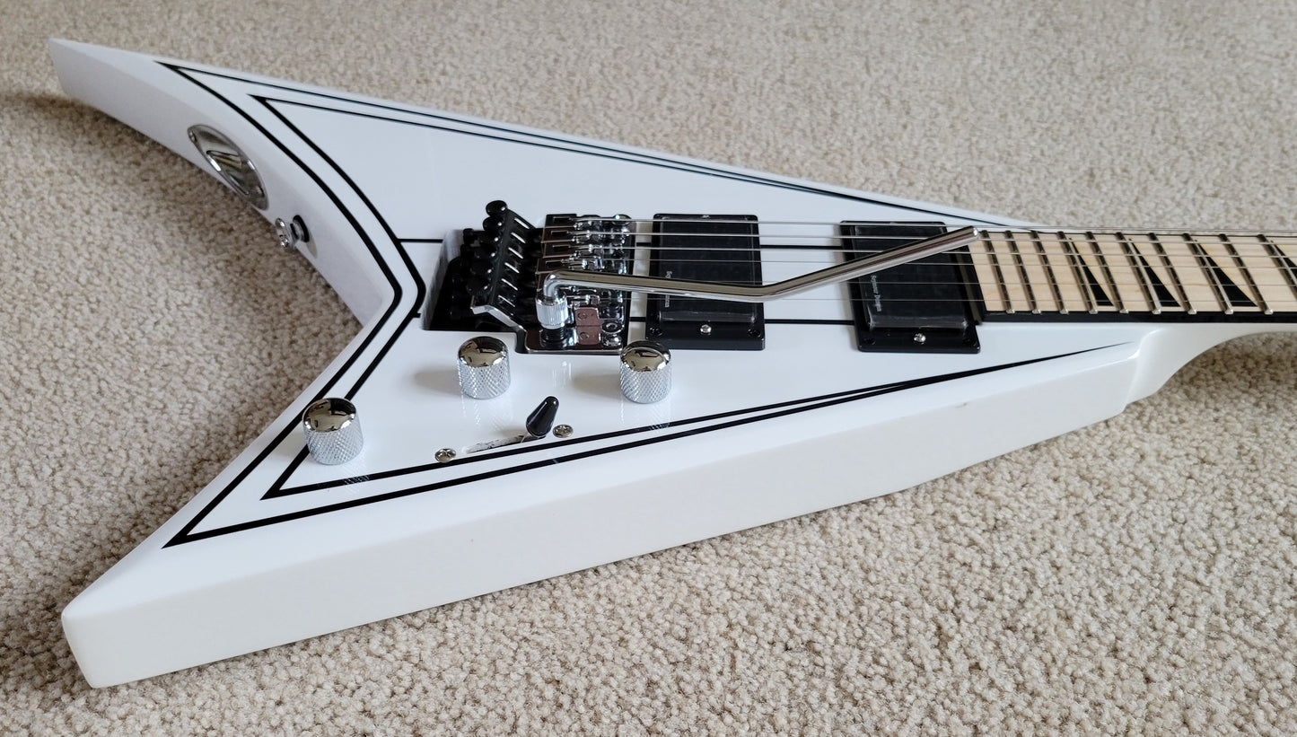 Jackson X Series Rhoads RRX24M Electric Guitar, White with Black Pinstripes, New Gig Bag