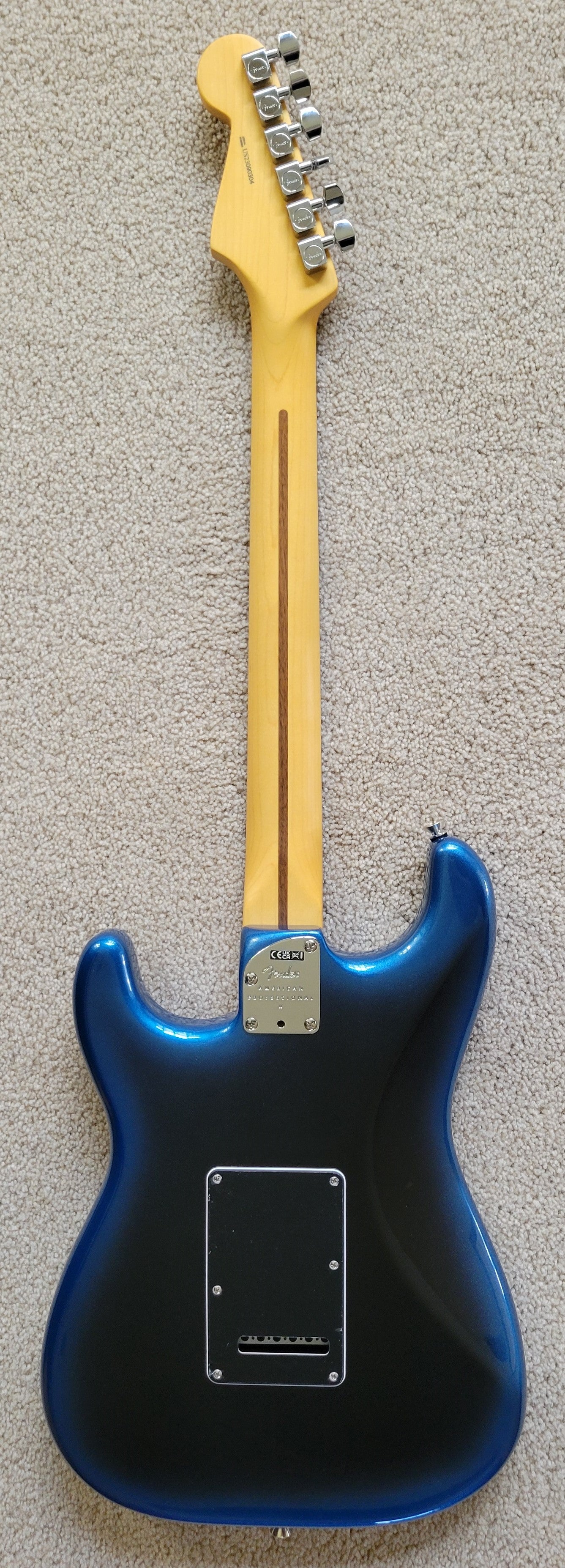 Fender American Professional II Stratocaster HSS Electric Guitar, Dark Night, Deluxe Molded Hardshell Case