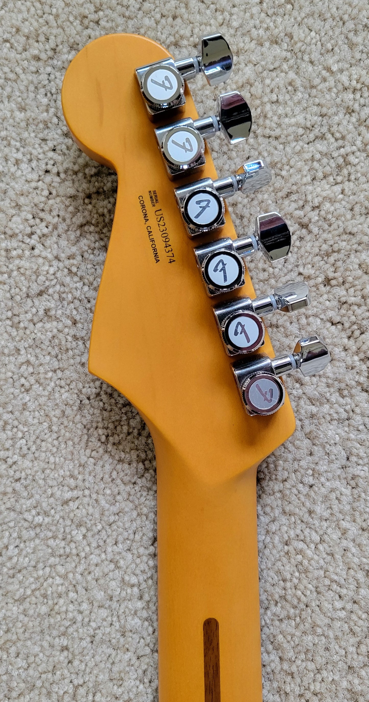 Fender American Ultra Luxe Stratocaster Electric Guitar, 2 Color Sunburst, Premium Molded Hardshell Case