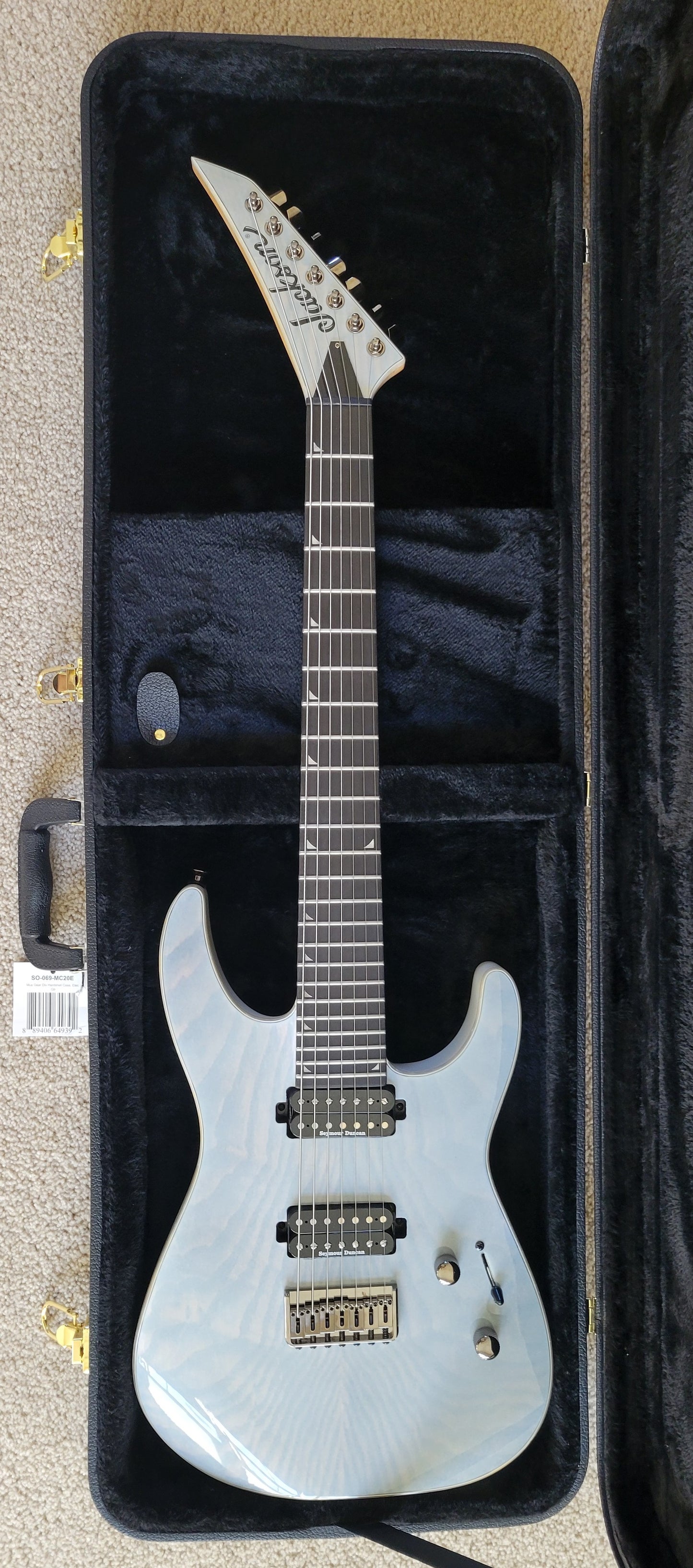 Jackson Pro Soloist SL7A MAH HT Electric Guitar, Unicorn White, New Hard Shell Case