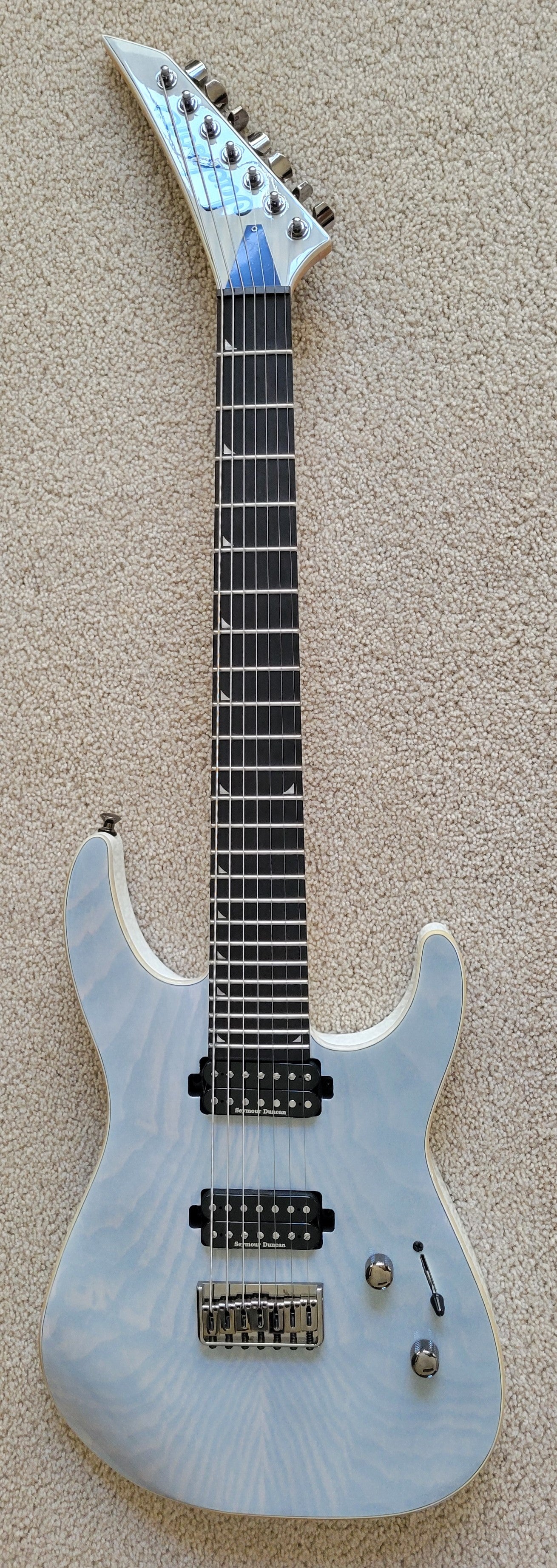 Jackson Pro Soloist SL7A MAH HT Electric Guitar, Unicorn White, New Hard Shell Case