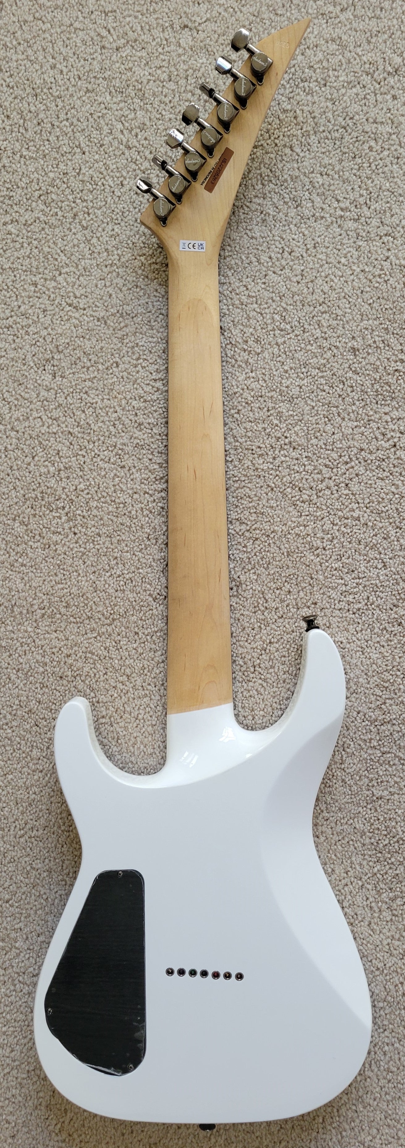 Jackson Pro Soloist SL7A MAH HT Electric Guitar, Unicorn White, New Hard Shell Case