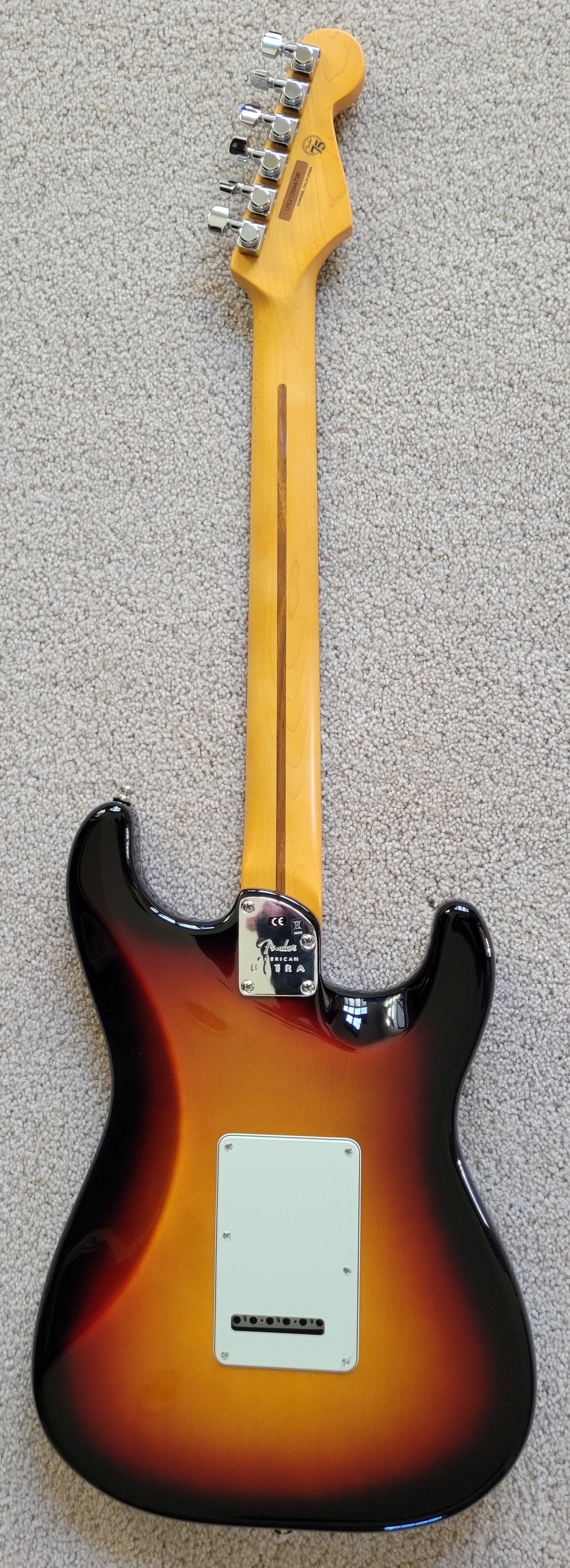 Fender American Ultra Stratocaster Left Handed Electric Guitar, Ultraburst, Premium Hard Shell Case