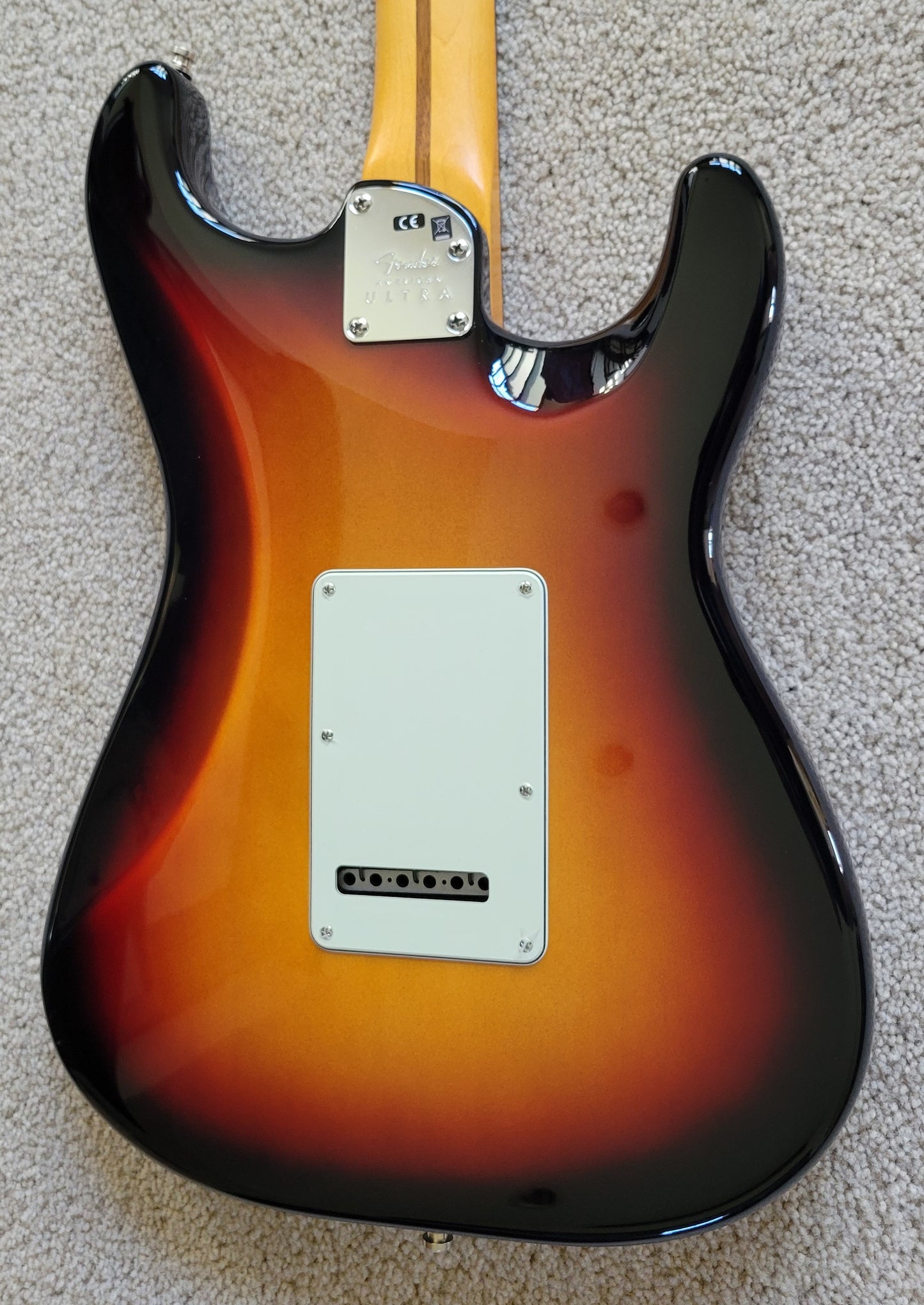 Fender American Ultra Stratocaster Left Handed Electric Guitar, Ultraburst, Premium Hard Shell Case