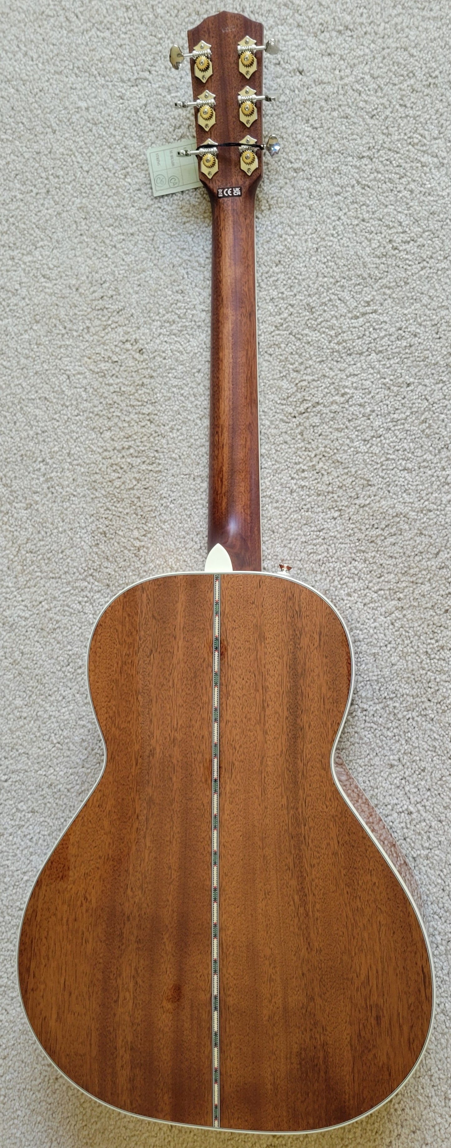 Fender PS-220E Parlor Acoustic Electric Guitar, 3 Color Vintage Sunburst, Hard Shell Case