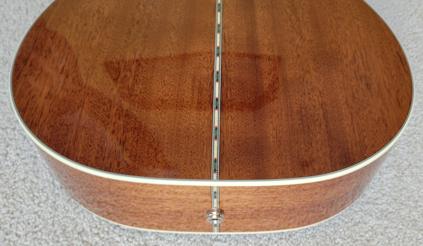 Fender PS-220E Parlor Acoustic Electric Guitar, 3 Color Vintage Sunburst, Hard Shell Case