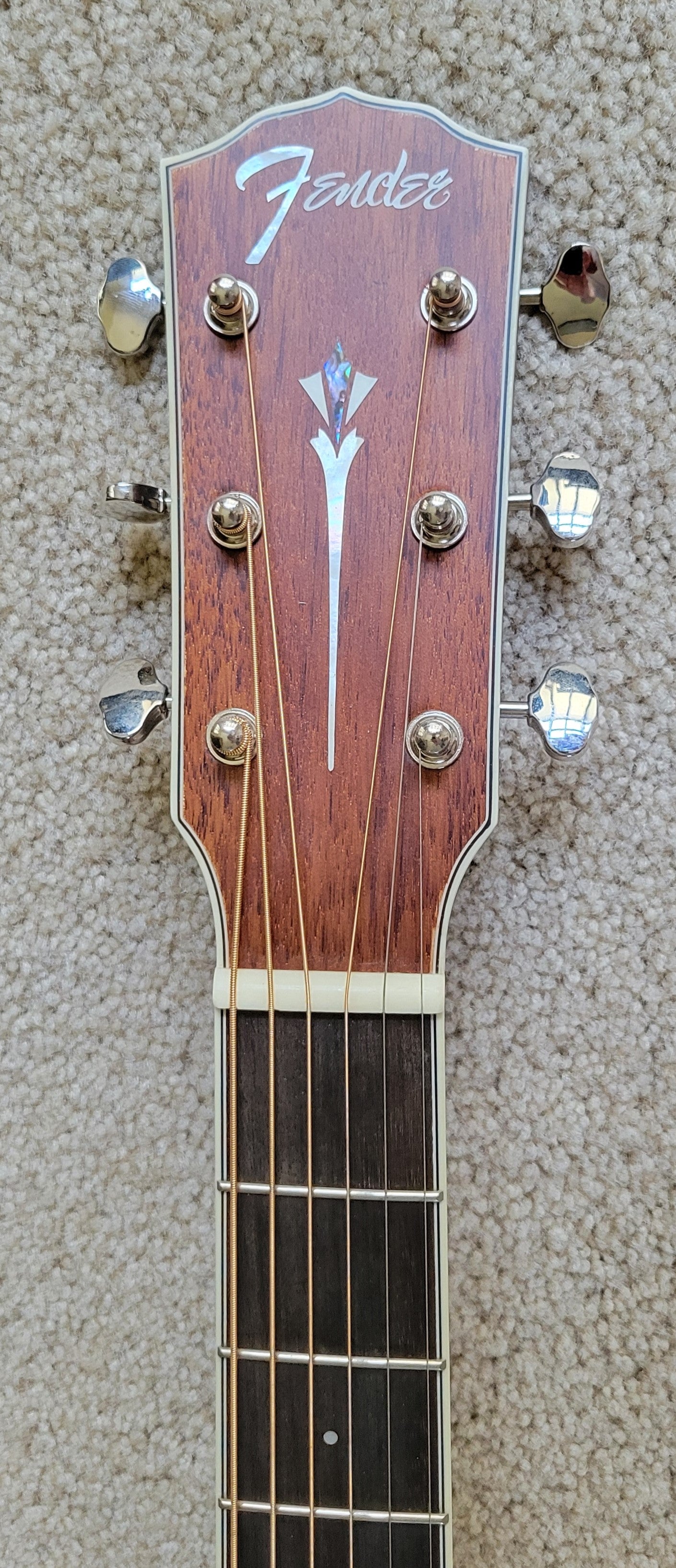 Fender Paramount PM-3C Triple-0 All-Mahogany Acoustic Guitar, Hardshell Case