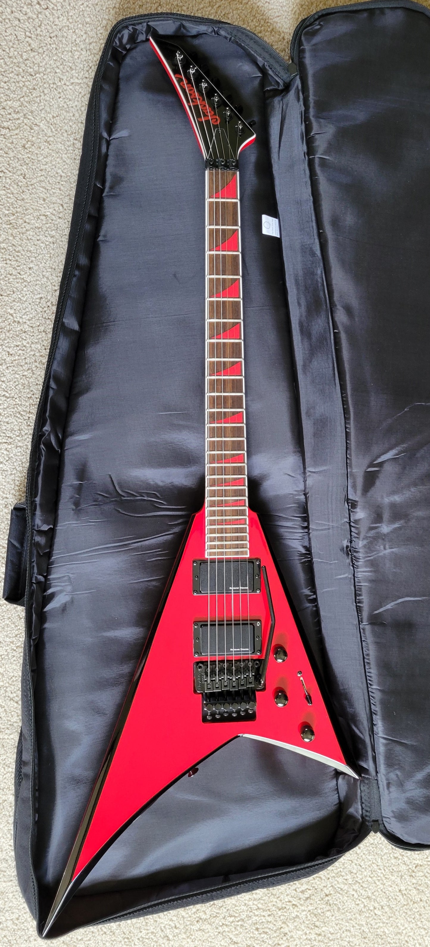 Jackson X Series Rhoads RRX24 Electric Guitar, Red with Black Bevels, New Gig Bag
