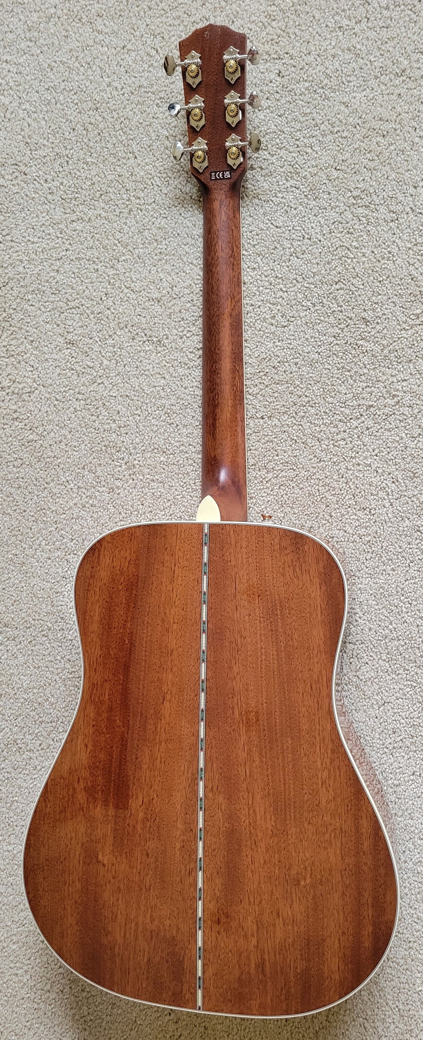 Fender Paramount PD-220E Dreadnought Acoustic Electric Guitar, 3-Color Vintage Sunburst, Hard Shell Case