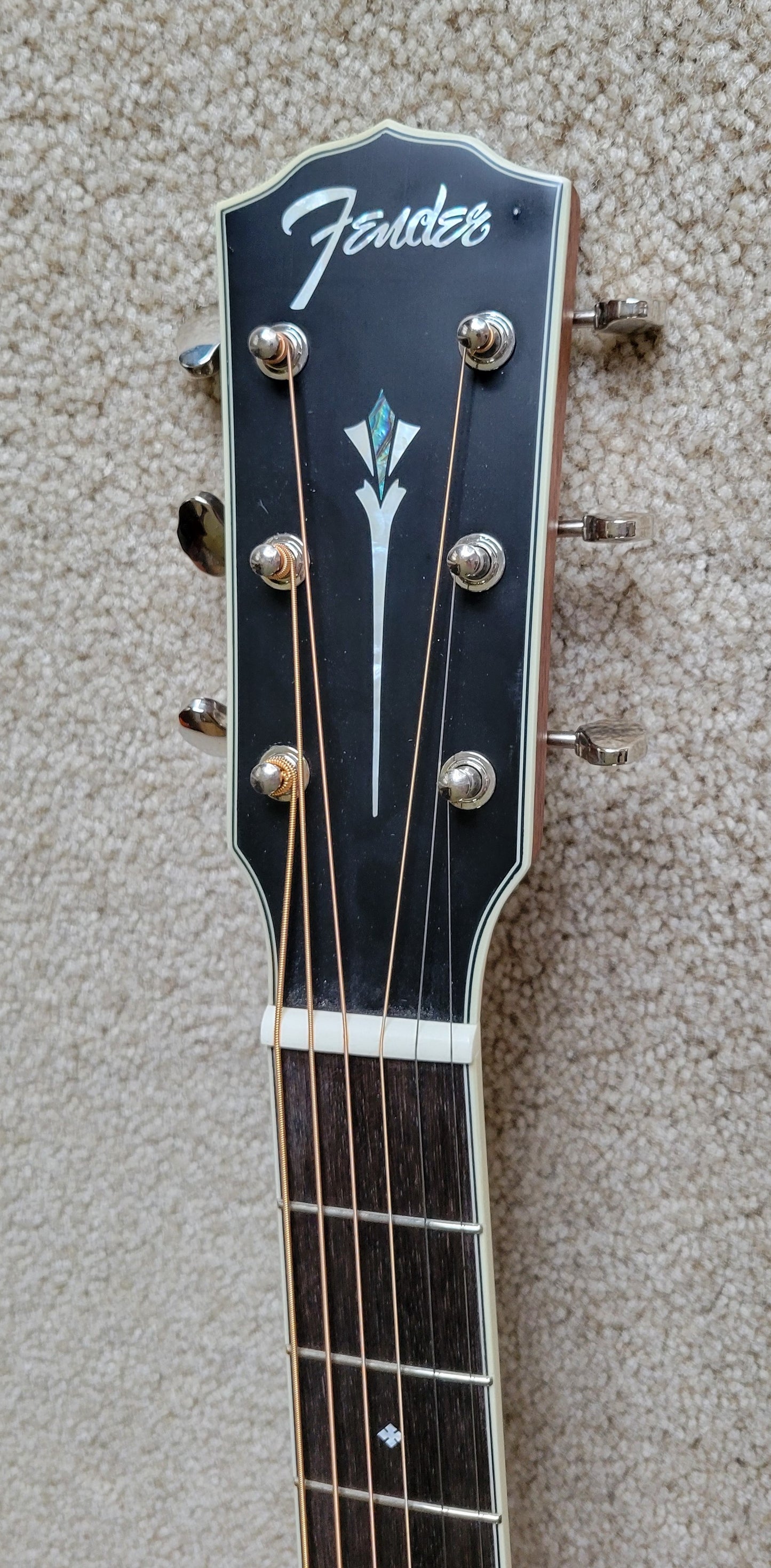 Fender PD-220E Dreadnought Acoustic Electric Guitar, Aged Cognac Burst, Hard Shell Case