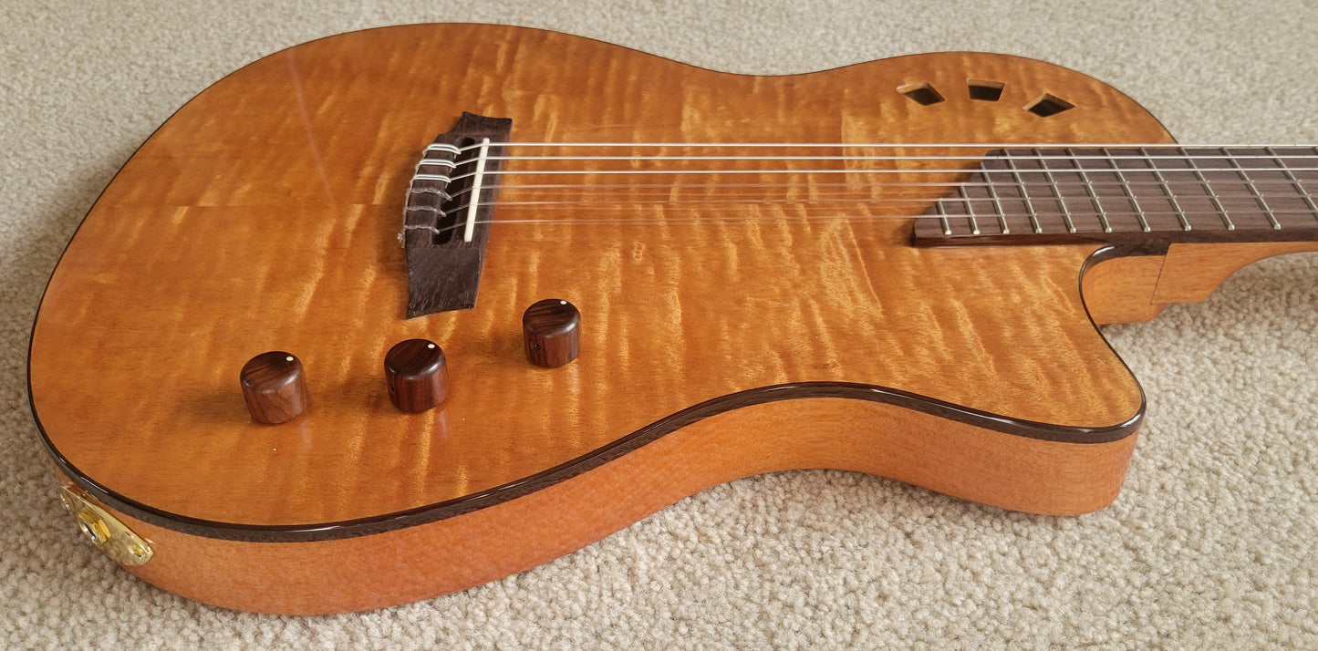 Cordoba Stage Nylon String Electric Guitar, Natural Amber, New Gig Bag