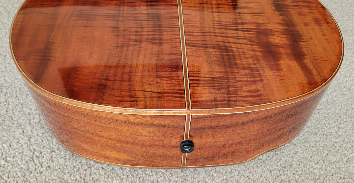 Washburn Comfort G55CE Koa Acoustic Electric Guitar, Natural Finish, Hard Shell Case