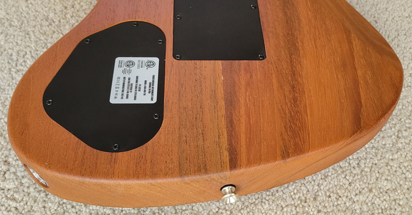 Fender American Acoustasonic Jazzmaster Electric Guitar, Tungsten, Gig Bag