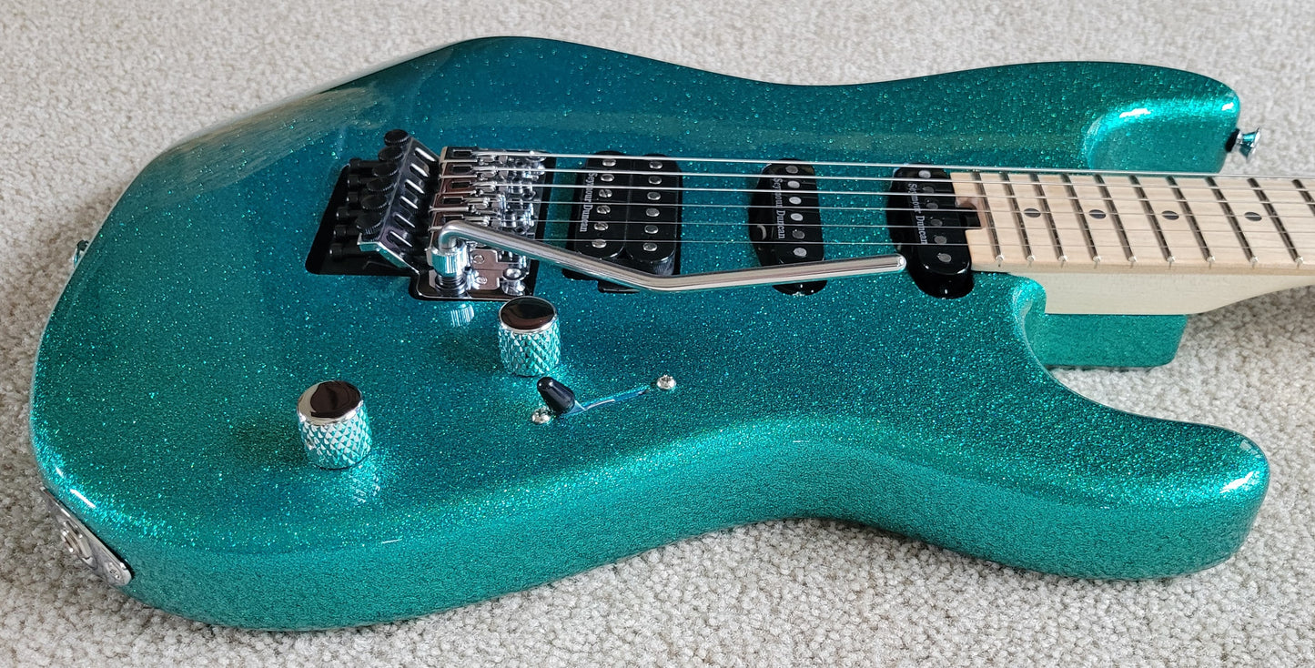 Charvel Pro-Mod San Dimas Style 1 HSS FR M Electric Guitar, Aqua Flake, New Gig Bag