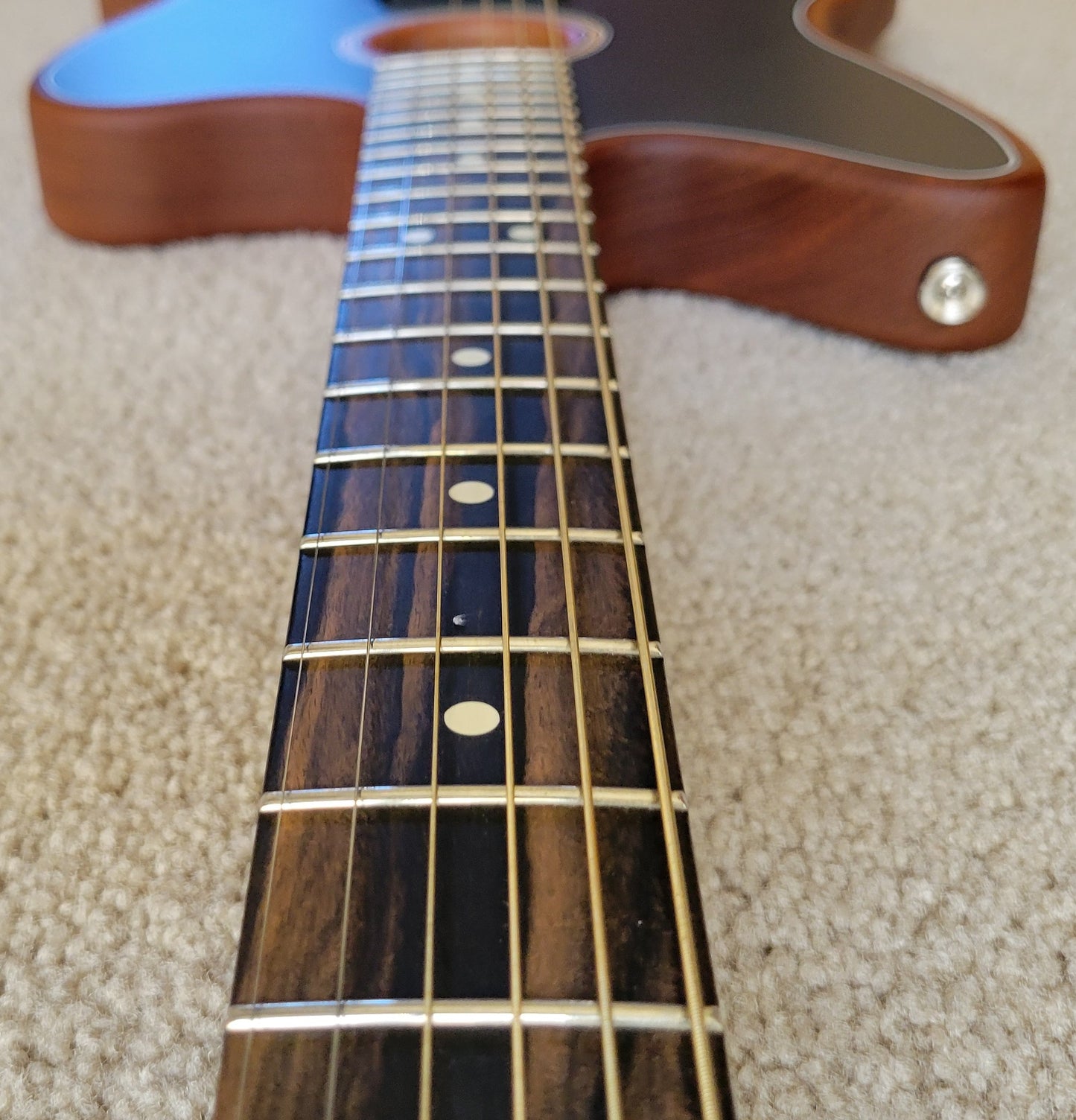 Fender American Acoustasonic Jazzmaster Electric Guitar, Tungsten, Gig Bag