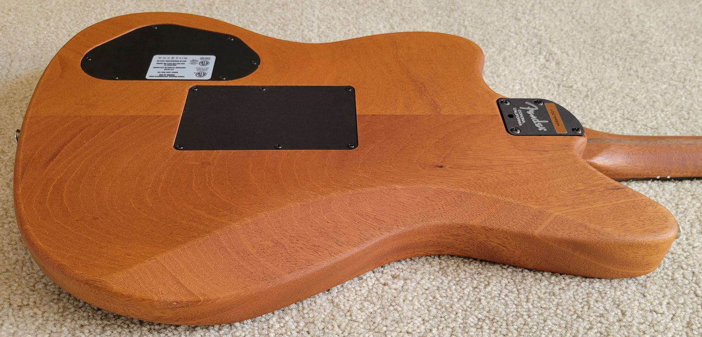 Fender American Acoustasonic Jazzmaster Electric Guitar, Tungsten, Gig Bag