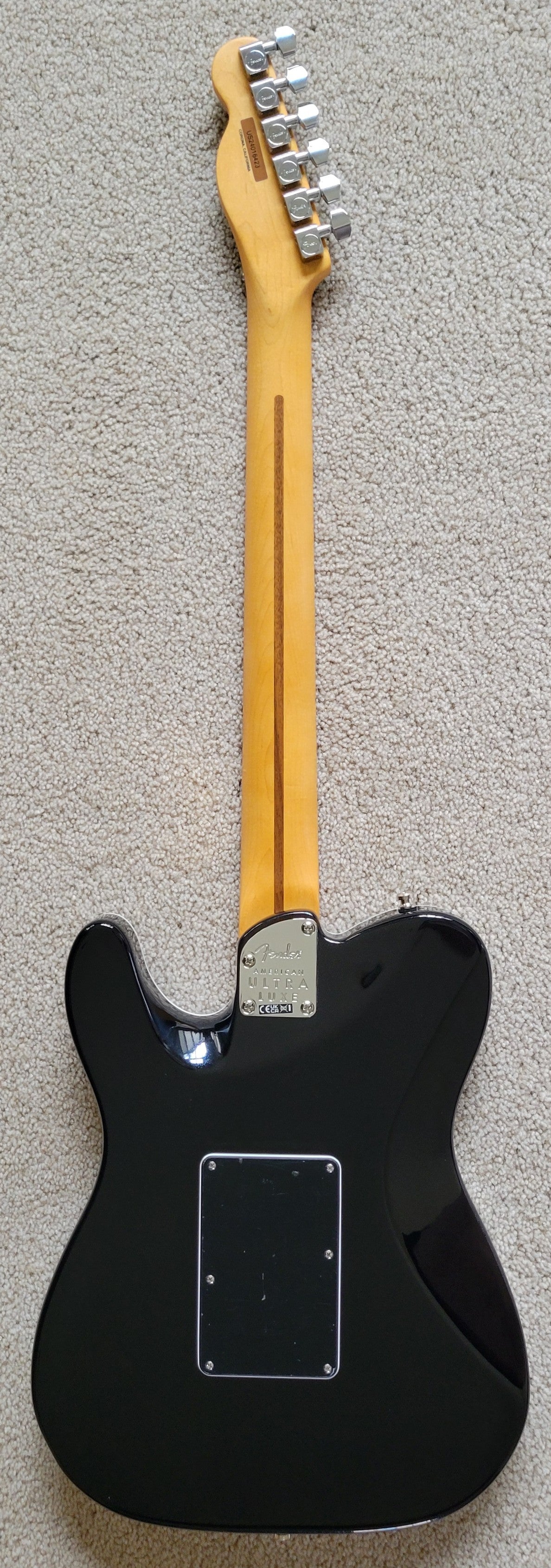 Fender American Ultra Luxe Telecaster Floyd Rose HH Electric Guitar, Deluxe Molded Hard Shell Case