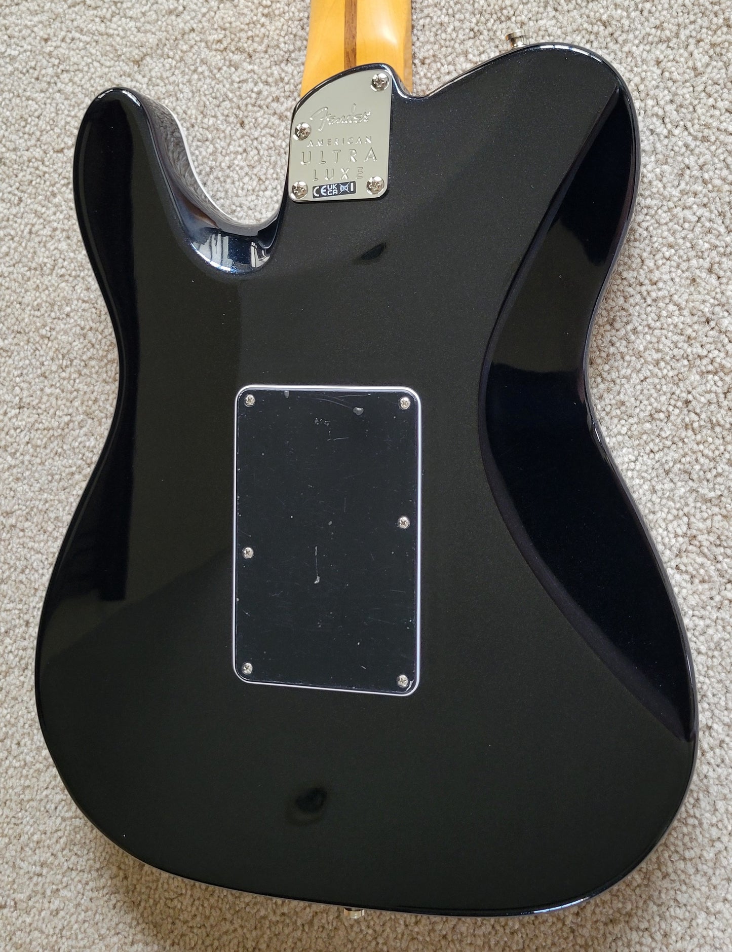 Fender American Ultra Luxe Telecaster Floyd Rose HH Electric Guitar, Deluxe Molded Hard Shell Case