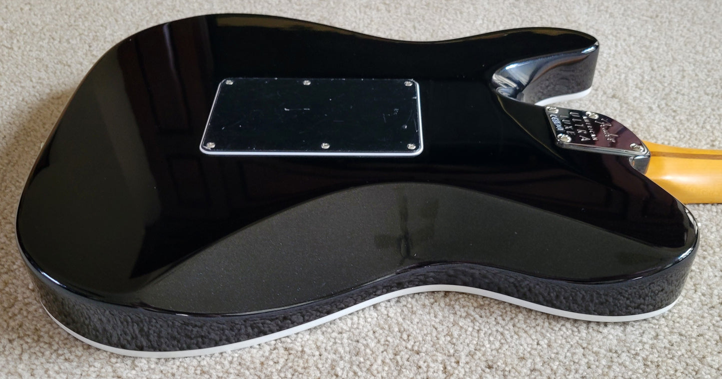 Fender American Ultra Luxe Telecaster Floyd Rose HH Electric Guitar, Deluxe Molded Hard Shell Case