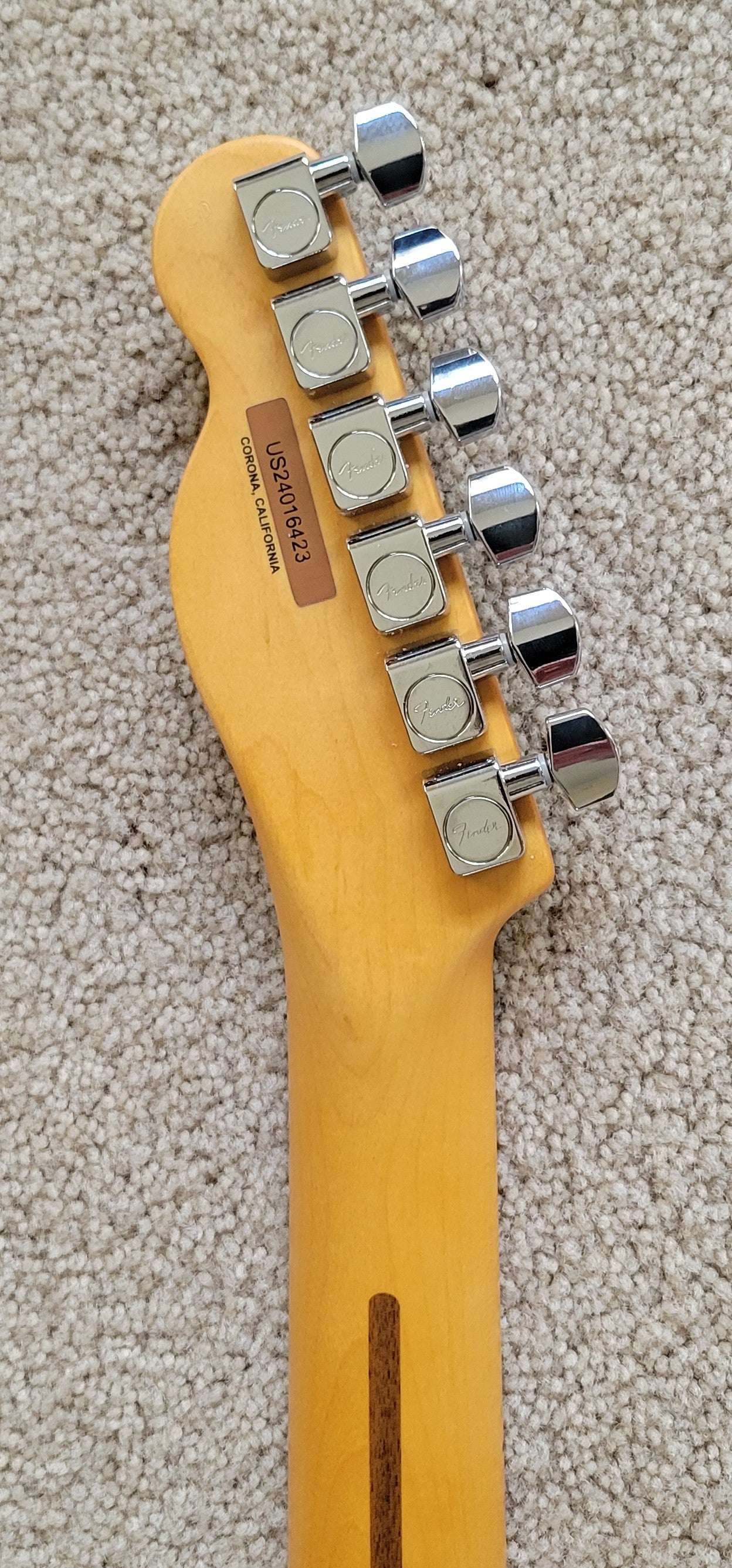 Fender American Ultra Luxe Telecaster Floyd Rose HH Electric Guitar, Deluxe Molded Hard Shell Case
