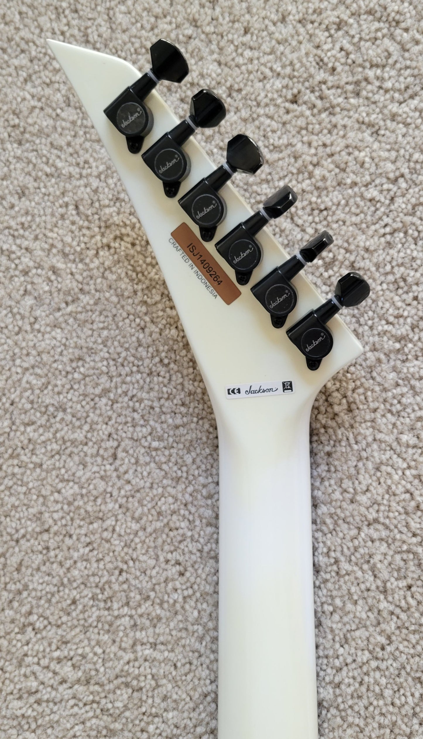 Jackson Phil Demmel Signature Demmelition Pro King V Electric Guitar, White with Black Bevels, New Gig Bag