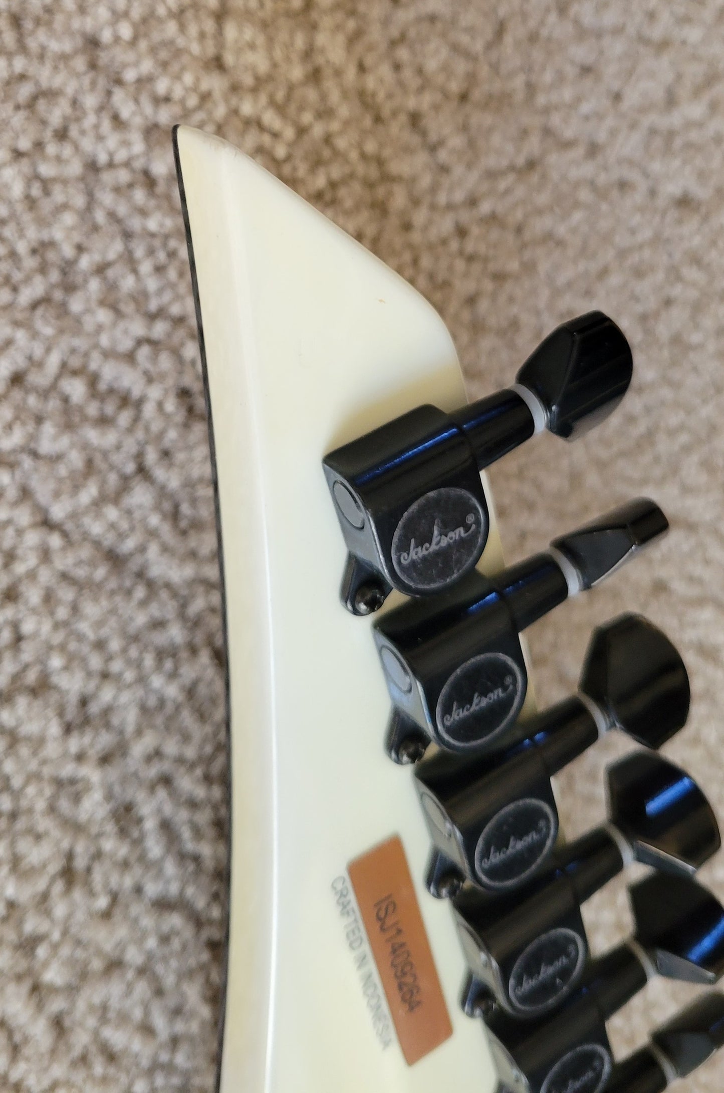 Jackson Phil Demmel Signature Demmelition Pro King V Electric Guitar, White with Black Bevels, New Gig Bag