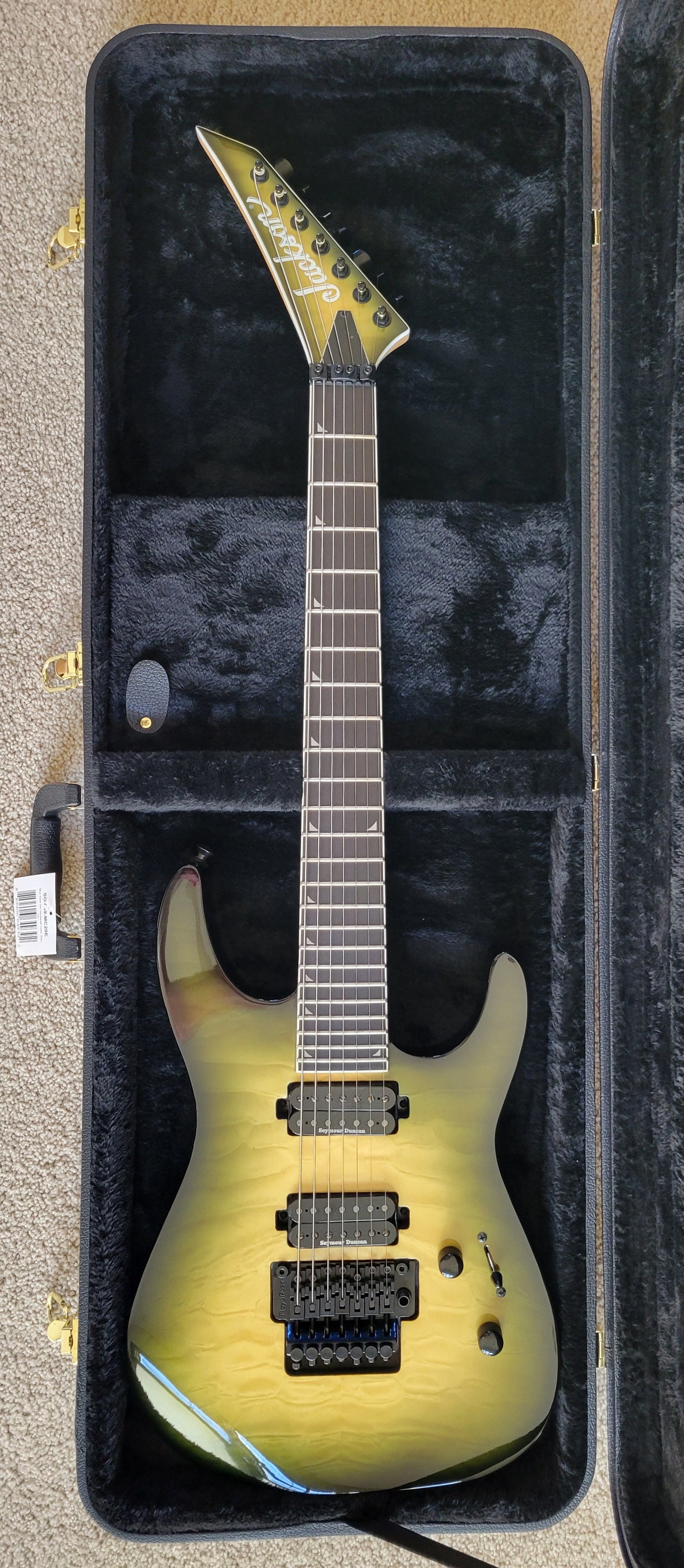 Jackson Pro Series Soloist SL7Q 7-String Electric Guitar, Alien Burst, New Hard Shell Case